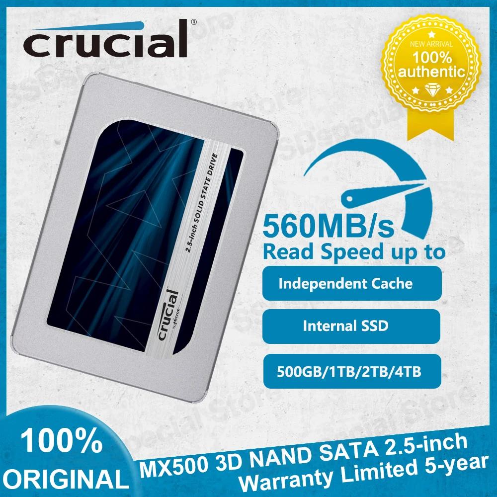Crucial MX500 SSD  ָ Ʈ ̺, 250GB, 500GB, 1TB, 2TB, 4TB, SATA3.0 ̽, 3D NAND SATA, 2.5 ġ SSD, ִ 560 MB/